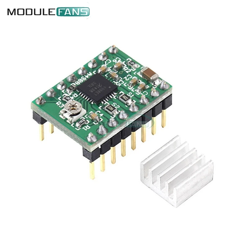 

1pcs Reprap Stepper Driver A4988 Stepper Motor Driver Module with Heatsink Module Board