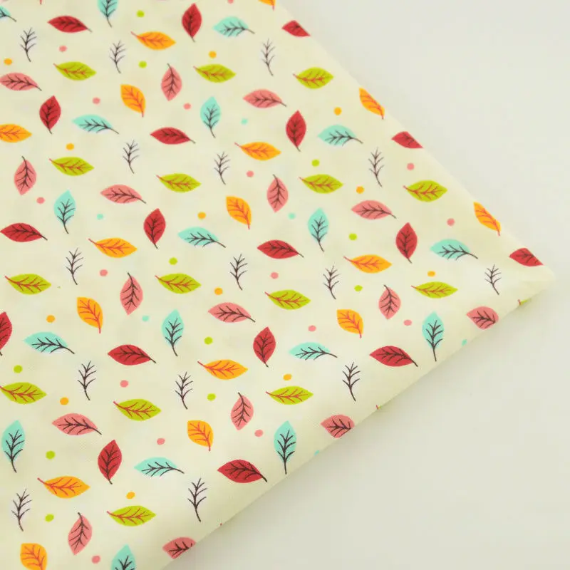 

New Arrivals Sewing Cuted Leaf Design Cotton Fabric Quilting Bedding Tecido Telas Home Textile Patchwork Crafts Teramile Fabric