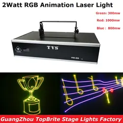2019 Новое поступление 2 Вт Лазерное освещение rgb полный цвет анимация сценический лучевой свет KTV дискотечная лампа ди-Джея низкая мощность