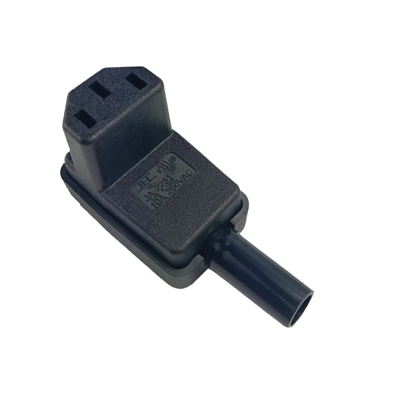 10 шт. IEC 320 C13 гнездовой переходник 3 контактный разъем шнур питания Rewirable вниз угол