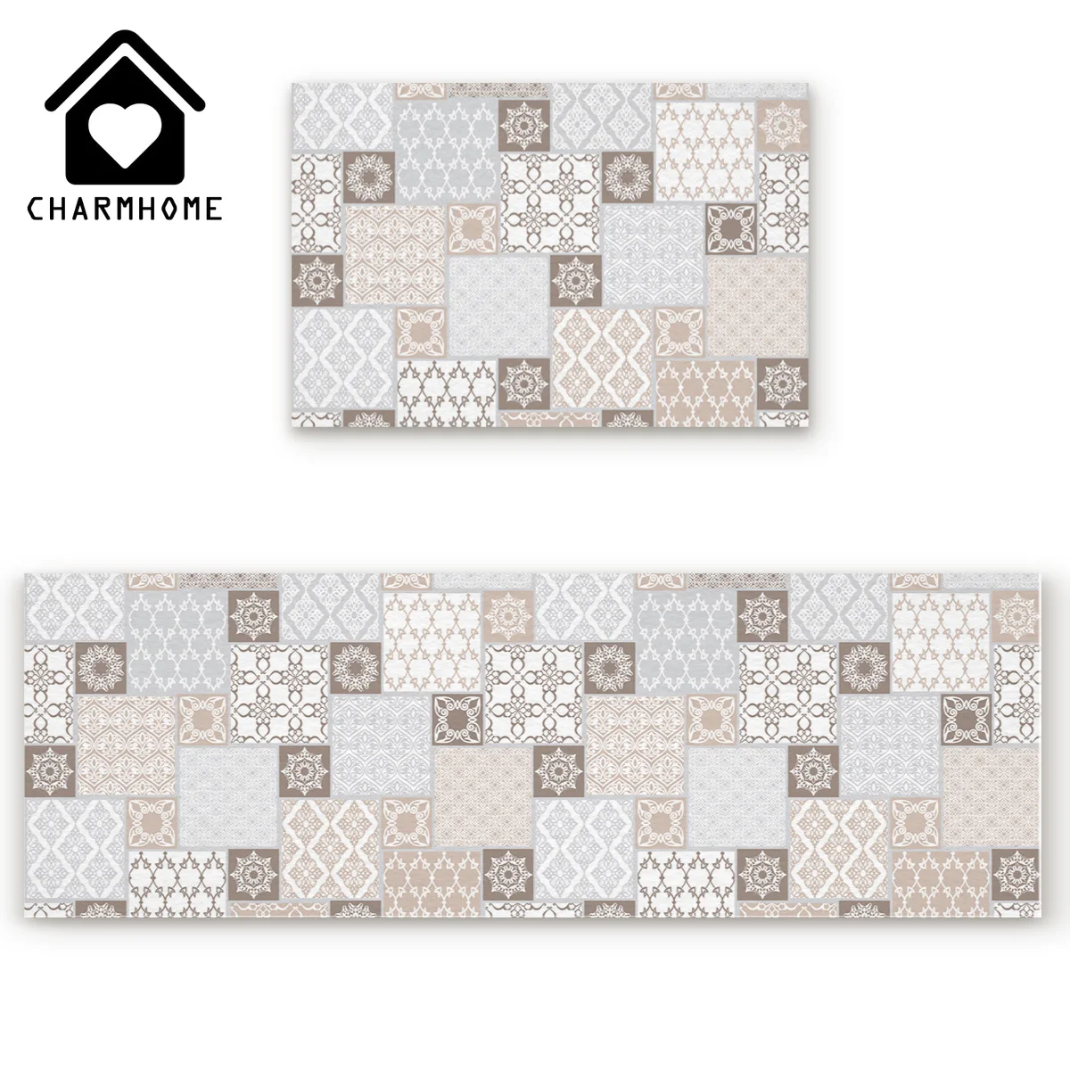 CHARMHOME 2 шт./компл. марокканский Геометрический Длинный кухонный коврик в клетку