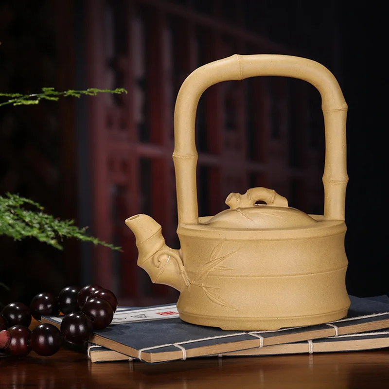 Ручной чайник из пурпурного песка для ремесленников горшок необработанной руды