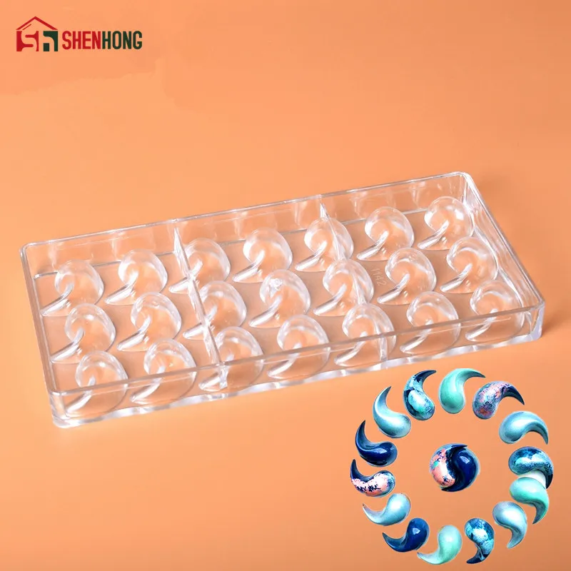 

SHENHONG Tai Chi Chocolate Mold Polycarbonate Gossip Chocolate Mould Chinese Style Baking Molds Candy Mould moon yin and yang