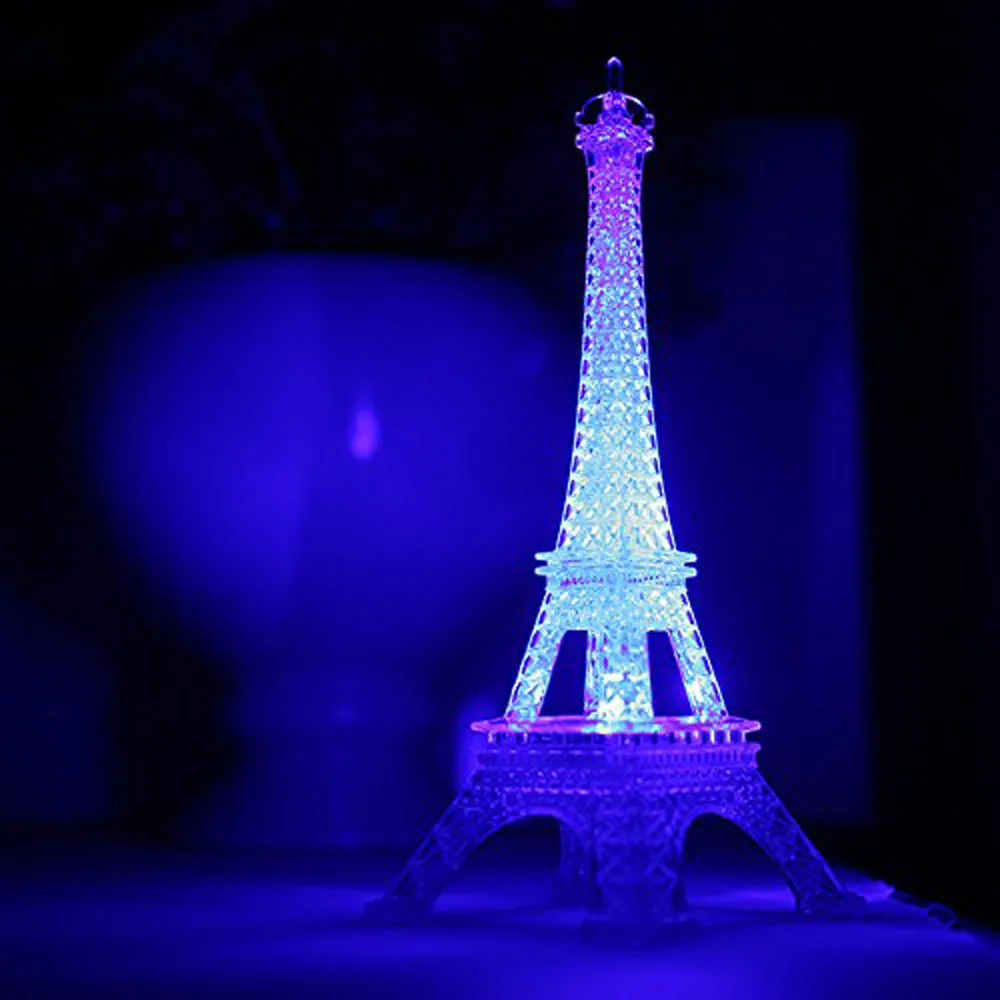 101025 Cm Romantis Menara Eiffel Led Malam Ringan Lampu Meja