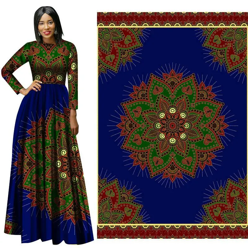 

2019 new African batik fabrics for ethnic customs printing fabrics factory direct good quality spring and autumn clothing fabric
