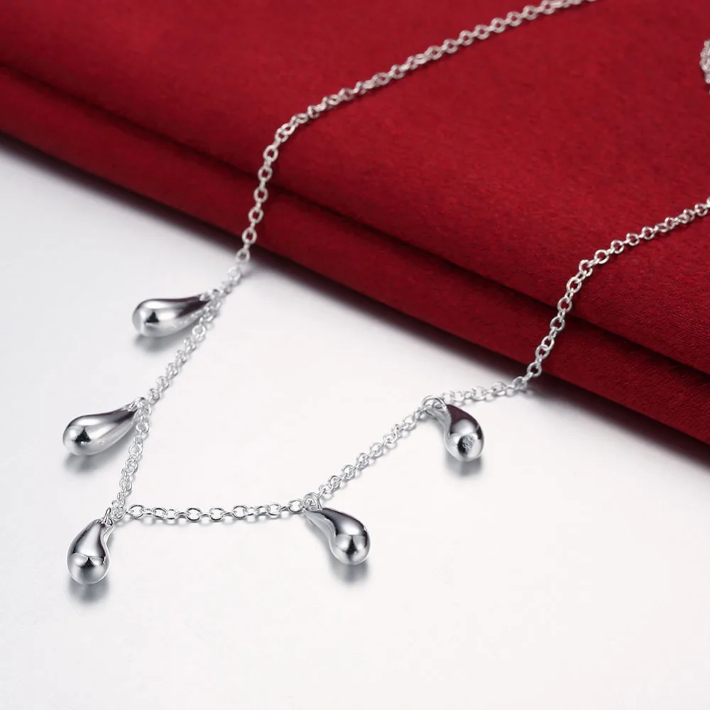 Hot-Sell-New-Fashion-Waterdrop-Pendant-Pendant-Necklace-Chain-Clavicle-For-Women-Free-Shipping-Wholesale-SMTN131