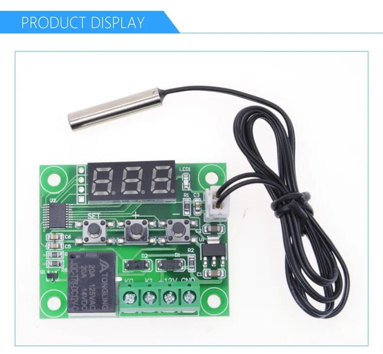 AEAK 1 шт. W1209 DC 12 В температура отопления охлаждения термостат контроль температуры Переключатель Регулятор температуры термометр термо-контроллер