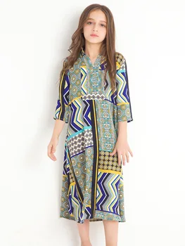 

Girls Dress Bohemian Summer Chiffon Dresses For Girls 2018 Casual Girls Beach Sundress Teenage Kids Teen Clothes 6 8 10 12 Year