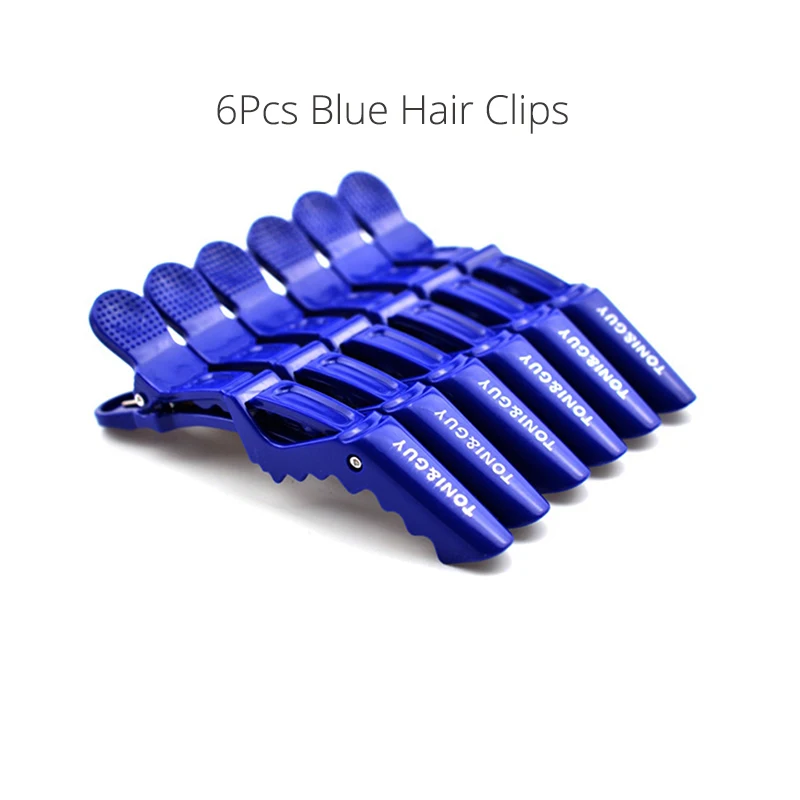 TONY GUY заколки-Аллигаторы для волос для девочек пластиковые парикмахерские зажимы зажим парикмахерские шпильки аксессуары для волос для укладки женских волос инструмент - Цвет: 6Pcs Blue