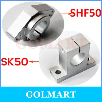 

2pcs 50mm SHF50 Linear Rod Rail XYZ Table CNC Parts, Shaft End rod Supports Horizontal Wellenhalter horizontal SK50 stand