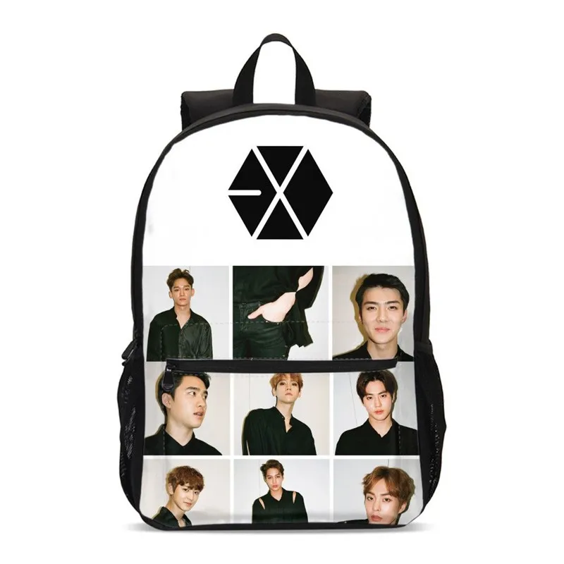 

Backpacks For Women Fashion Cool Korea Group EXO 3D Printing Casual Daypacks School Bag Travel Laptop Backpack Mochila Escolar