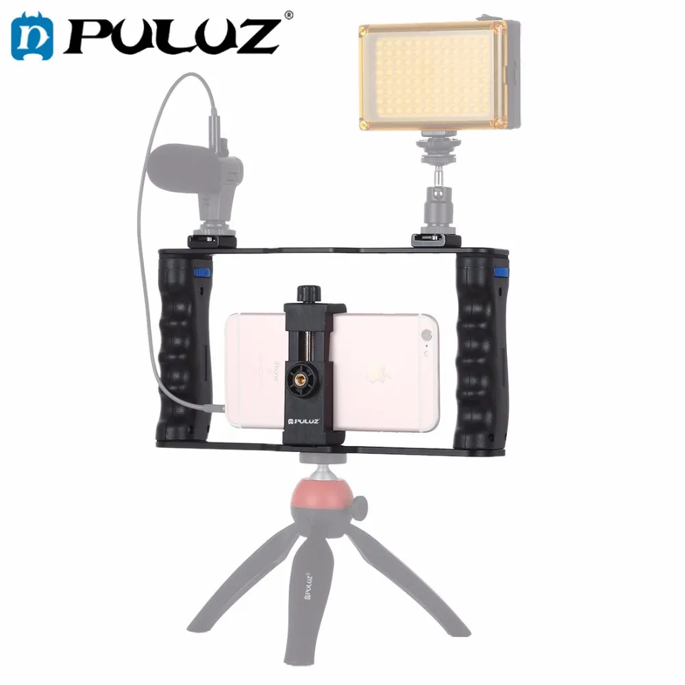 

PULUZ New Live Broadcast Smartphone Cage Video Rig Filmmaking Recording Handle Stabilizer Bracket