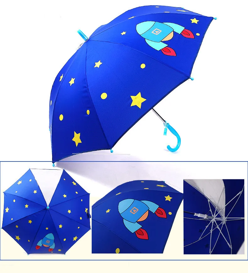 4.Long handle rain umbrella for kids 3D animals print cute children umbrella for boy girl sun protection child's tools