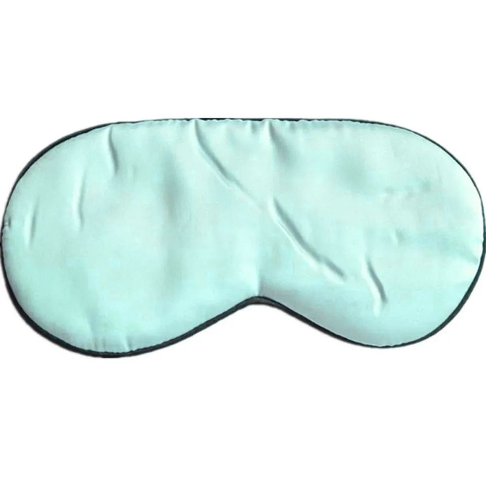Горячая Распродажа, 1 шт., мягкая маска для сна из чистого шелка, мягкий тент, чехол для путешествий, расслабляющий, помощь вслепую, 6 цветов - Цвет: green