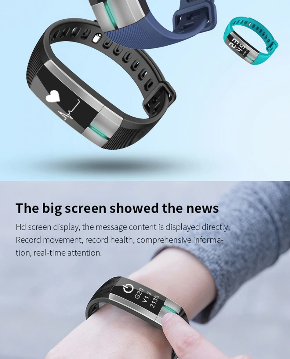 Men Smart Watches for IOS Android Call Reminder Heart Rate &Sleep Monitor Bracelet USB Charging Pedometer Women Sport Wristband  (13)