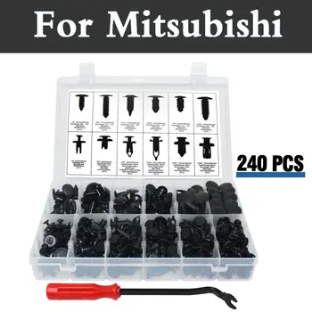 

240x Push Bumper Fastener Rivet Push Type Set Case Rivets For Mitsubishi Galant Lancer Cargo Evolution Ralliart Minica