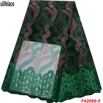 

African lace fabric 2019 high quality Cheap price french lace fabric Embroidery Tulle Lace Fabric For Women Wedding F4-2069