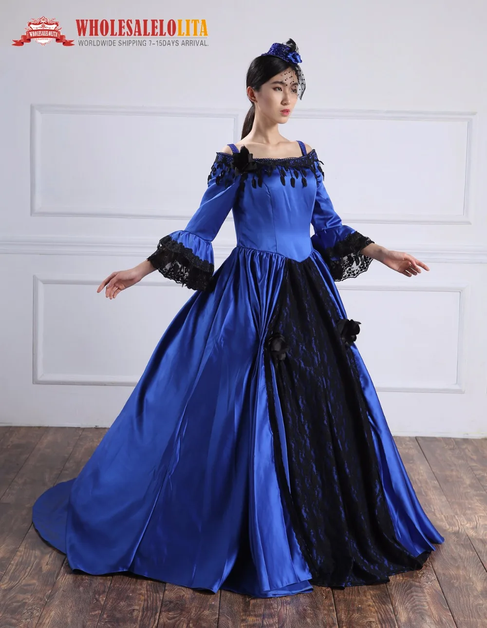 18th века Мария Антуанетта Платья для женщин ренессанс средневековые долго хвостохранилища викторианской костюмы