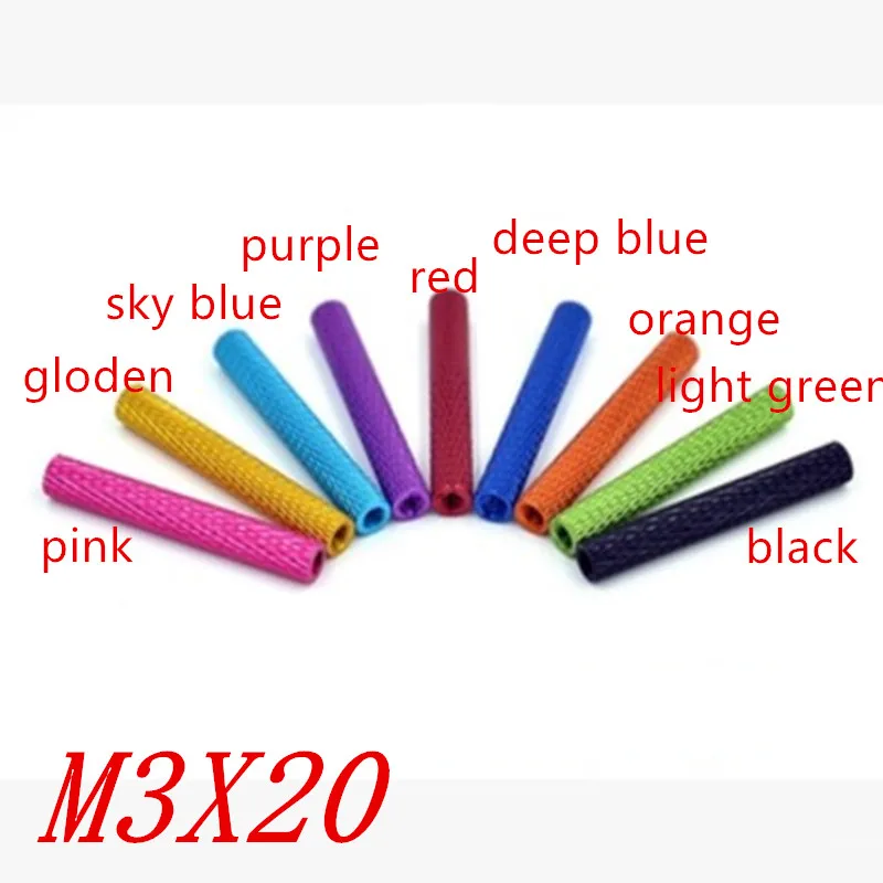 

20Pcs/lot Multi Color Aluminum Alloy Column M3*20mm Knurled standoff for RC Quadcopter DIY