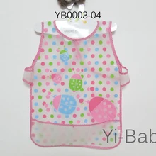 YB0003-04 EVA водонепроницаемый фартук детский нагрудник из ПВХ фартук для занятий живописью защиты ткань ясно, принадлежности для рисования, 12 шт./компл