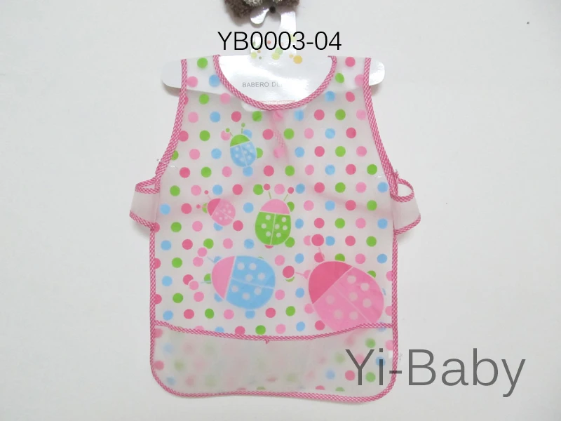 

Free Shipping YB0003-04 EVA waterproof children's apron PVC Bib Paint apron Protect cloth clear Drawing supplies,12Pieces/Set
