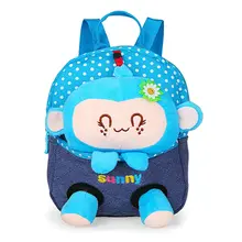 2016 New Cute Bear School Bags Children Backpack Canvas Cartoon Doll Bear Children School Bags for