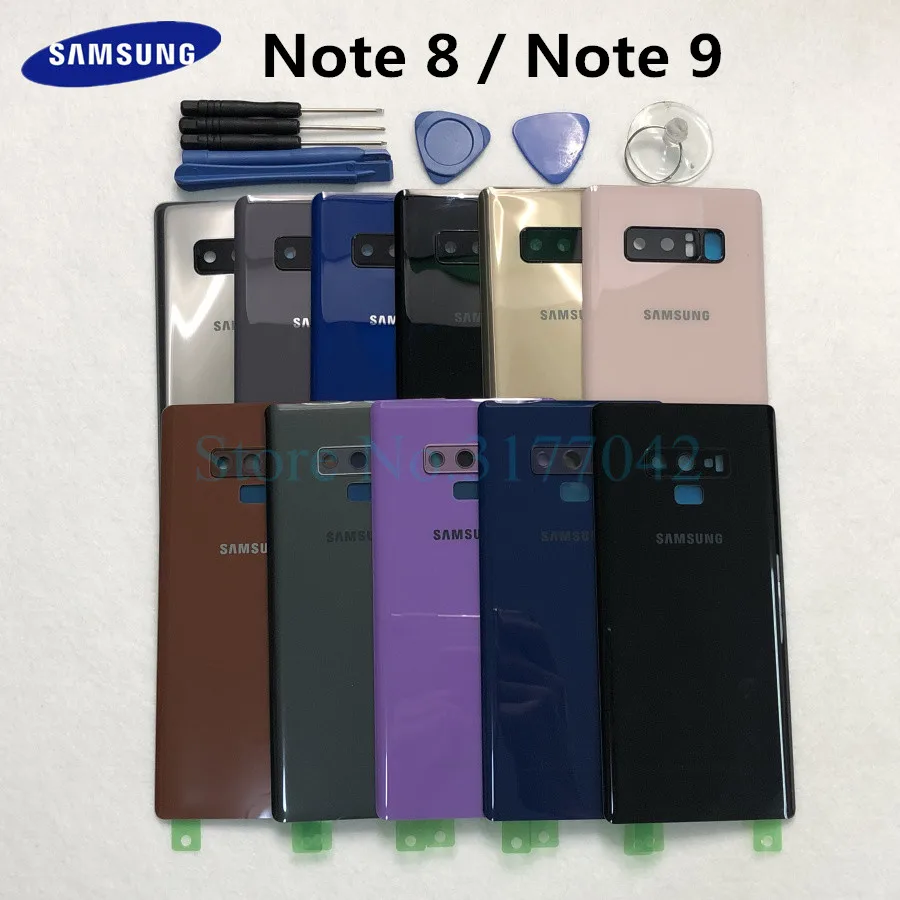 Note8 Note9 задняя Корпус батареи для samsung Galaxy Note 9 N960 SM-N960F Note 8 N950 SM-N950F задняя крышка из стекла+ Инструменты