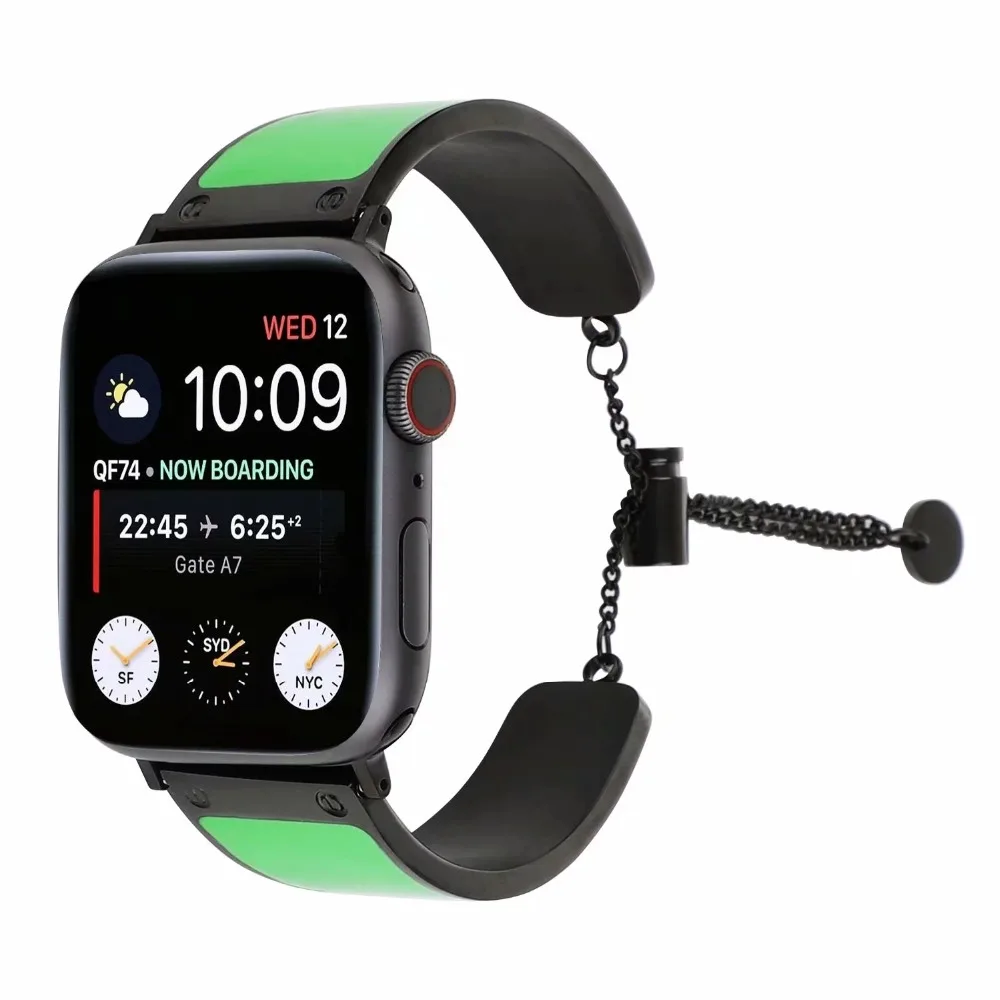 Ремешок для iwatch Band 38 мм полосы 42 мм 44 мм 40 мм Золотой браслет для Apple Watch Band 38 мм из нержавеющей стали серии 4 3 2 1