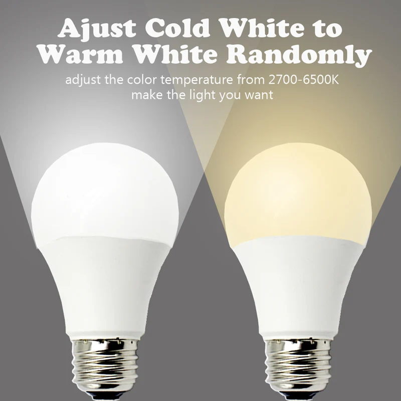 

Intelligent Wifi Bulb Cold Warm Adjustable No Hub Required Voice Control LED Light for Android iOS Alexa JDH99