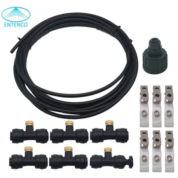 

6m hose 6pcs mist sprinkler Outdoor Garden Misting Cooling System,Mist Nozzle Sprinkler water kits Umbrella System