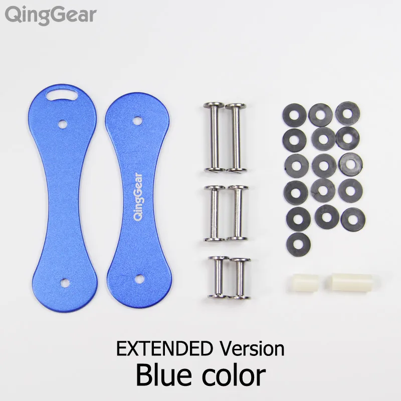 QingGear Keybone Mulit набор ручных инструментов из титана, углеродного волокна, стекловолокна, алюминиевый держатель для ключей, органайзер для ключей - Цвет: Aluminum Blue