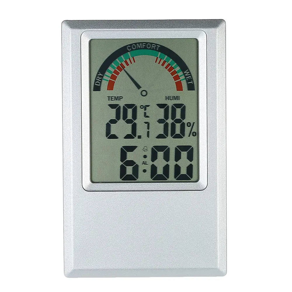 

High accuracy Digital Thermometer Hygrometer Humidity Temperature tester Alarm Clock wall Max Min Value Comfort Level Display
