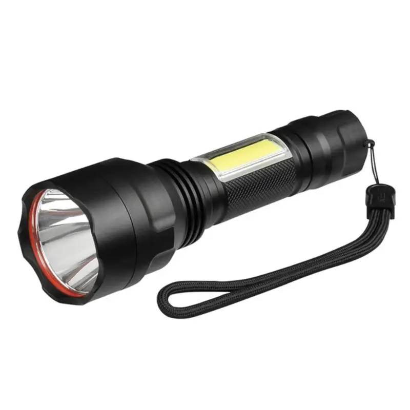 

Portable Travel LED Flashlight XML T6+ COB LED Flashlight 5 Modes IP44 Working Lnspection Light Waterproof Outdoor Light Torch