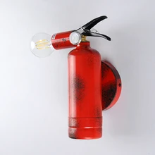 Lámpara de pared con forma de extintor de incendios, lámpara de pared estilo loft, lámpara vintage para escalera, luminaria, decoración de loft, accesorio de iluminación