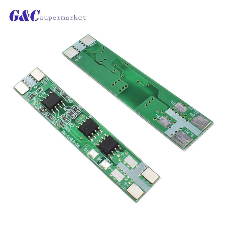 

3S 8A Lithium Cell Li-ion BMS Battery 18650 Protection PCB Board 11.1V 12.6V