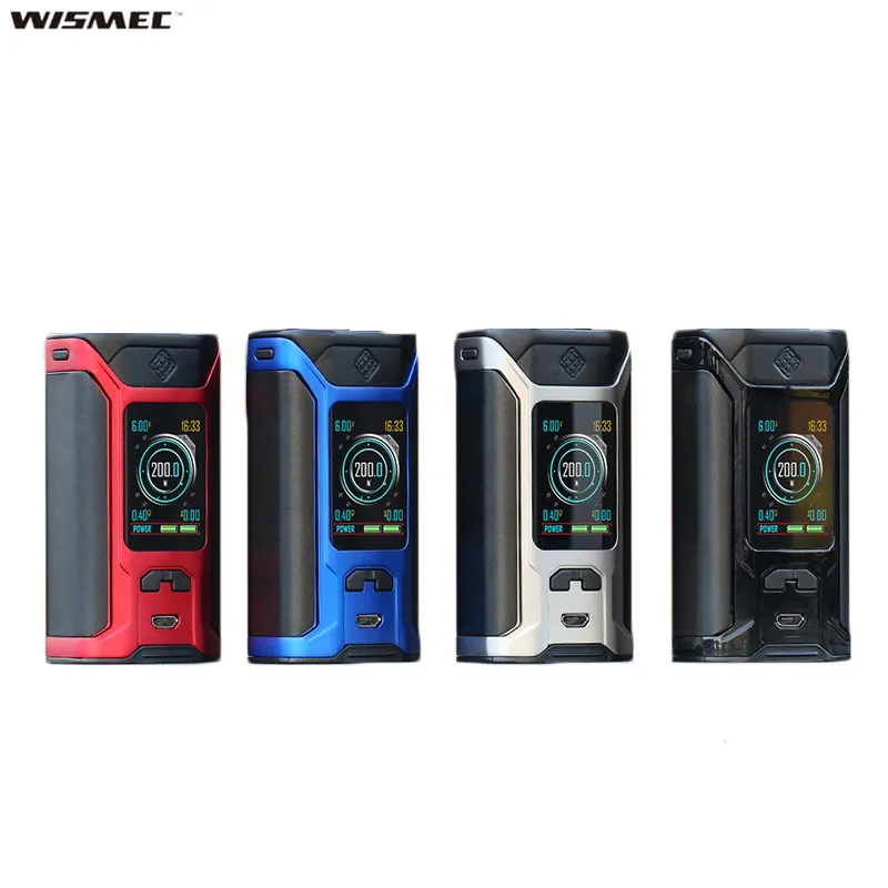 Оригинальный Wismec извилистые Ravage230 200 WBox Mod vape поддержка гном Evo бак пульверизатора