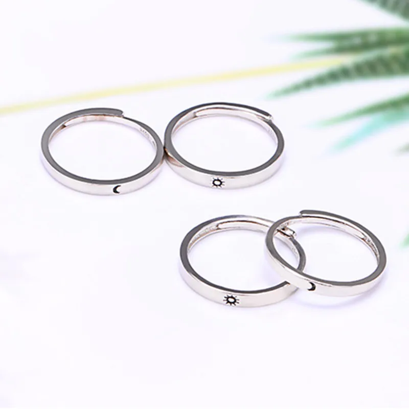 1 шт., минималистичное серебряное Открытое кольцо для женщин и мужчин, Уникальный Резной полумесяц, обручальное кольцо, ювелирные изделия R57