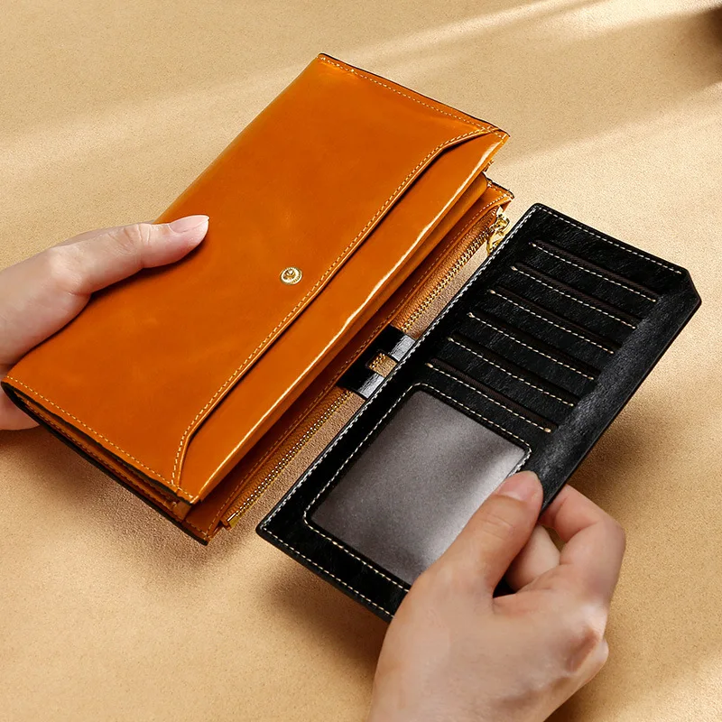 Женский кожаный клатч на молнии с RFID защитой|Кошельки| |