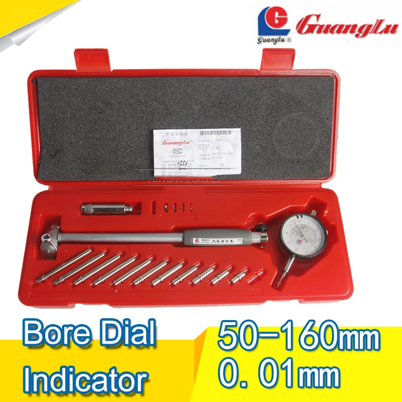 Dial Bore Gauge 50 160mm/0.01mm Center Ring Dial Indicator Micrometer