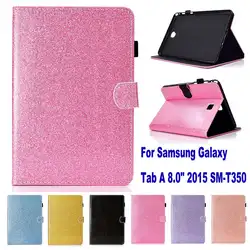 Блеск Bling Флип Чехол Для samsung Galaxy Tab 8,0 2015 SM-T350 P350 8,0 дюймов Стенд обложка чехол блестящими рукавами подарок Capa