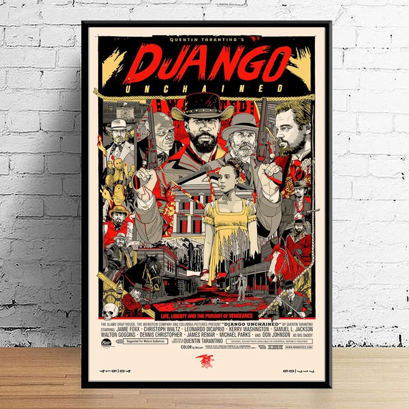 

Poster And Prints Quentin Tarantino Django Unchained Classic Movie Vintage Art Painting Wall Pictures For Living Room Home Decor