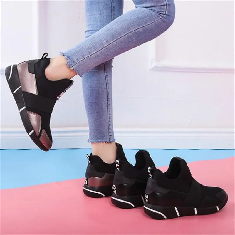 Женские кроссовки; Вулканизированная обувь; женская Повседневная дышащая обувь для прогулок; сетчатая обувь на плоской подошве; большие размеры; пара обуви; Размеры 35-40