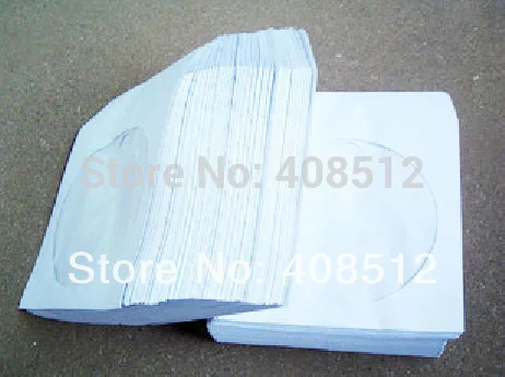100 шт пустой белый конверт для cd DVD рукав с прозрачное окно ПВХ