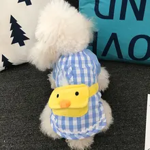 Одежда для собак утенок карман клетчатая ткань с черепами law fighting Teddy Xiong Bomei puppy clothingX21