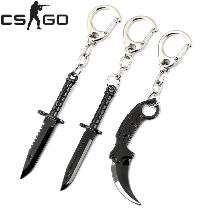 

cs go key chain gift for a man keychain weapon on the phone key accessories CSGO M9 Key Keyring Porte Clef Dropshipping