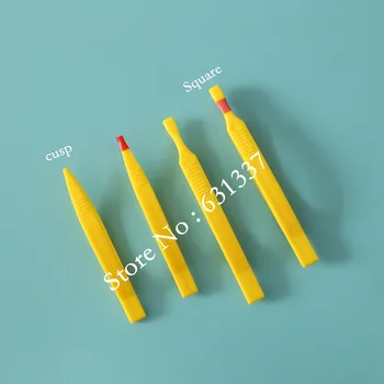 

Laboratory plastic yellow forceps square head