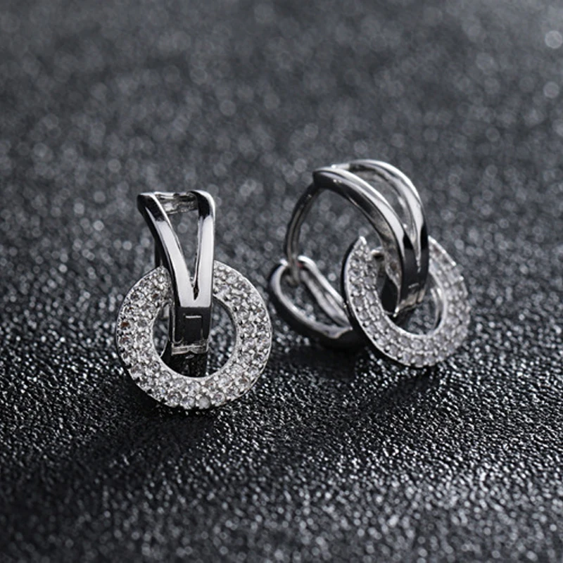 925 Sterling silver stud earrings wedding (1)