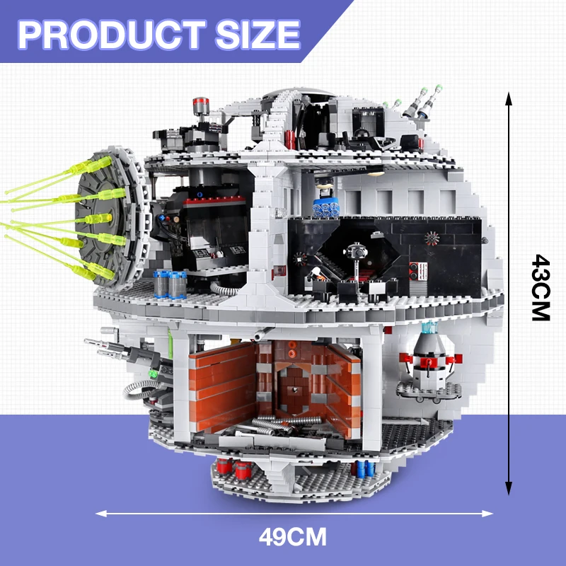 Дешево Из Испании 05063 05035 Star Plan Wars Death Star строительные блоки кирпичи игрушки 10188 наборы совместимые 75159 детские игрушки Рождественский подарок