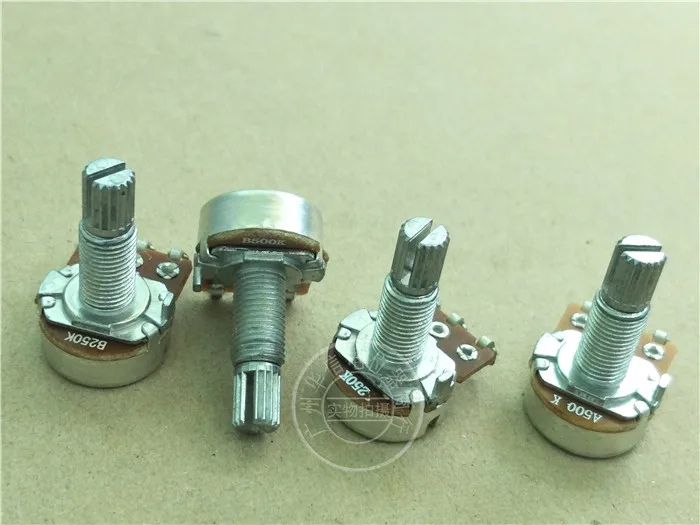 3pcs guitar bass instrument 148 type single potentiometer A500K A250K / handle with thread length 20MM knurled shaft