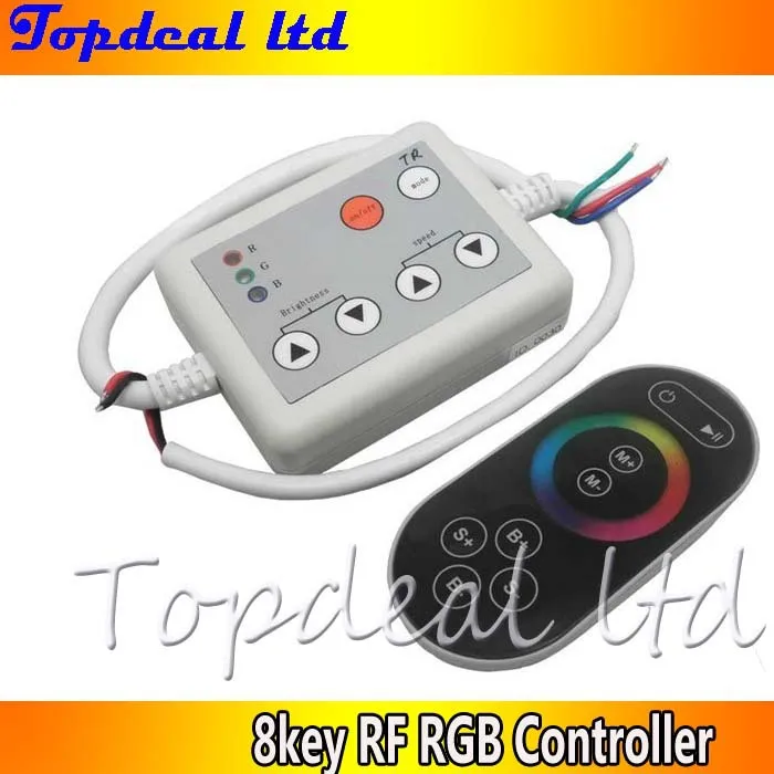 8key RF RGB led touch controller DC12-24V input | Лампы и освещение